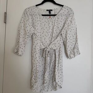 Isabella Oliver White and Black Polka Dot Maternity Blouse